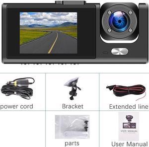 Car Video Recorder 3 In 1 Fhd 1080p 3 Cameras Car Dvr Dash Cam Rear View Camera 2 Inch Screen Car Recorder Registrar Black Box Product comes with SD card memory: (none)
(2 lenses)