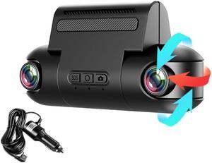 Car Recorder Dual Lens with WIFI Camera Loop Recording DVR Car Video Recorder HD 1080P Dashboard Product comes with SD card memory: None(car charger)