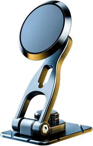Magnetic Car Mobile Phone Bracket 360 Degree Rotating Foldable Alloy Car Phone Holder Stand GPS Support