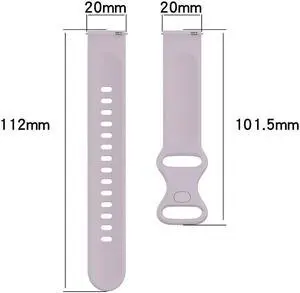 Watch Strap Adjustable Sports Bracelet Wristband Band Silicone 20mm for S-amsung Galaxy Watch 4 40mm 44mm Smartwatch Accessories(Purple)