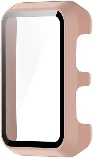 Smartwatch Case Anti-scratch Protector for H-uawei Watch D Protective Tempered Glass Film Watch Screen Protector Case(Cherry Blossom Pink)