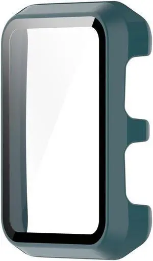 Smartwatch Case Anti-scratch Protector for H-uawei Watch D Protective Tempered Glass Film Watch Screen Protector Case(Pine Green)