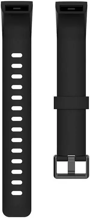 Smart Bracelet Watchband Silicone Replacement Straps Comfortable Thickened Wristband for R-ealme Band RMA199(Black)