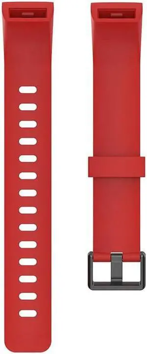 Smart Bracelet Watchband Silicone Replacement Straps Comfortable Thickened Wristband for R-ealme Band RMA199(Red)