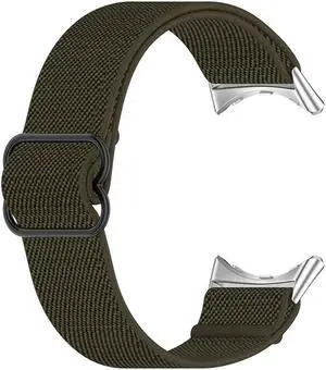 Elastic Woven Watch Band Strap Replacement Nylon Wrist Strap Band Accessories Waterproof Soft Sweat Proof for G-oogle Pixel Watch(Green)