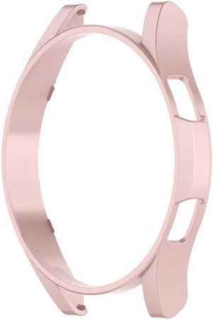 Protective Half Cover Watch Protective Case Smartwatch Accessories for S-amsung Galaxy Watch 4 40mm Smartwatch PC Bumper(Rose Gold)