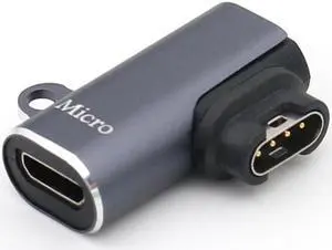 For G-armin fenix 7X/6/6S/6X Portable Charger Adapter Type-C/8 Pin/Micro USB Charger Converter Adapter for G-armin Venu 2S/2(Micro USB Elbow)