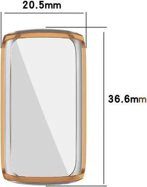 Protection Case Smart Watch TPU Soft Cover Full Screen Protector Anti-Scratch Full Edge Smart for F-itbit Luxe(Rose Gold)