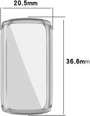 Protection Case Smart Watch TPU Soft Cover Full Screen Protector Anti-Scratch Full Edge Smart for F-itbit Luxe(Silver)