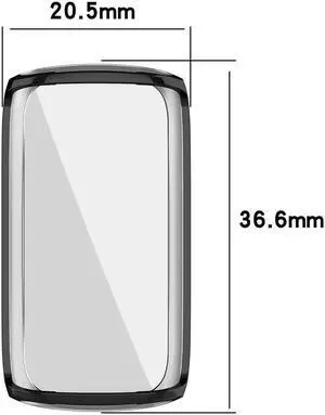 Protection Case Smart Watch TPU Soft Cover Full Screen Protector Anti-Scratch Full Edge Smart for F-itbit Luxe(Black)