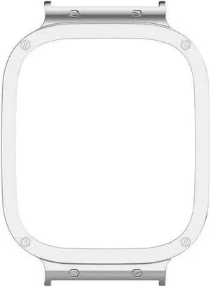 Metal Watch Case Stainless Steel Frame Protector Cover Anti-scratch Dustproof Connect 20mm Strap for R-edmi Watch3/Mi Watch Lite3(Silver)