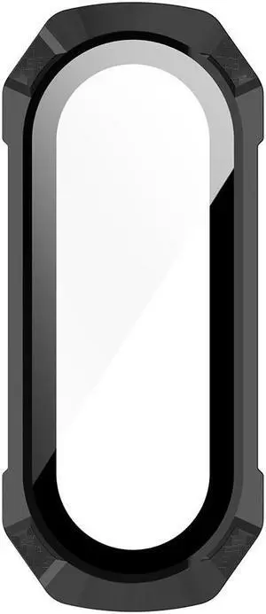 Dustproof Screen Protector Cover for X-iaomi Mi Band 4/5/6/NFC Bracelet Tempered Glass Film Anti Drop Accessories(Black)