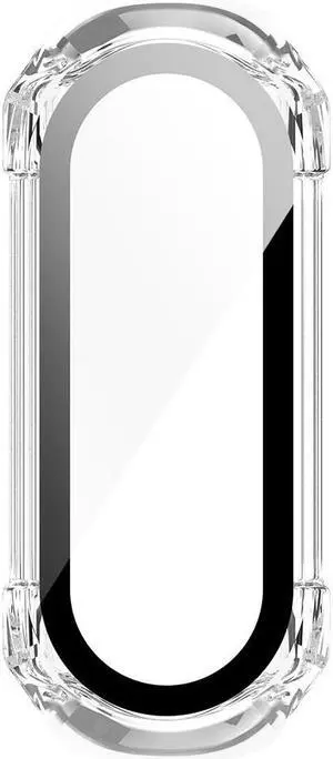Dustproof Screen Protector Cover for X-iaomi Mi Band 4/5/6/NFC Bracelet Tempered Glass Film Anti Drop Accessories(White)