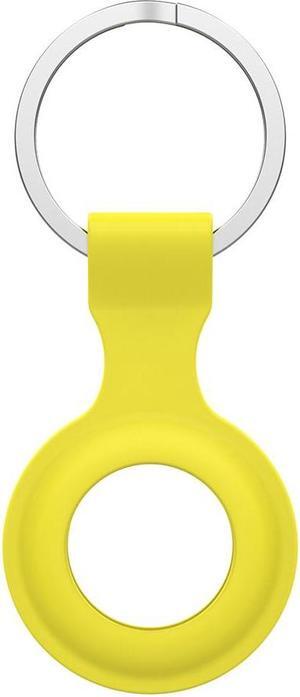 Protective Skin Cover for Ap-ple A-irtag Anti-Lost Device Keychain Hard PC Case Shockproof Key Shell for A-irTag Holder Protector(Yellow)