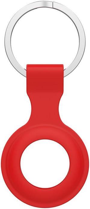 Protective Skin Cover for Ap-ple A-irtag Anti-Lost Device Keychain Hard PC Case Shockproof Key Shell for A-irTag Holder Protector(Red)