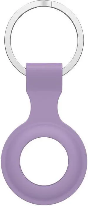 Protective Skin Cover for Ap-ple A-irtag Anti-Lost Device Keychain Hard PC Case Shockproof Key Shell for A-irTag Holder Protector(Light Purple)
