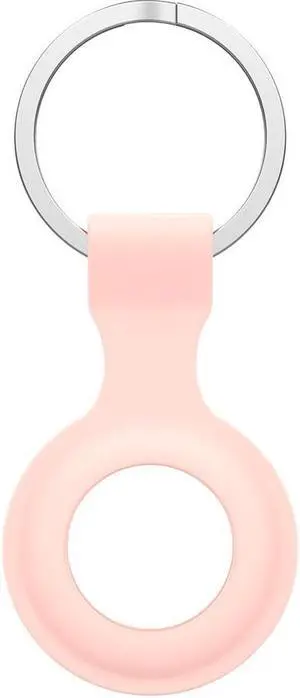 Protective Skin Cover for Ap-ple A-irtag Anti-Lost Device Keychain Hard PC Case Shockproof Key Shell for A-irTag Holder Protector(Light Pink)