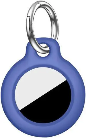 Protective Skin Cover for Ap-ple A-irtag Anti-Lost Device Keychain Hard PC Case Shockproof Key Shell for A-irTag Holder Protector(Blue)