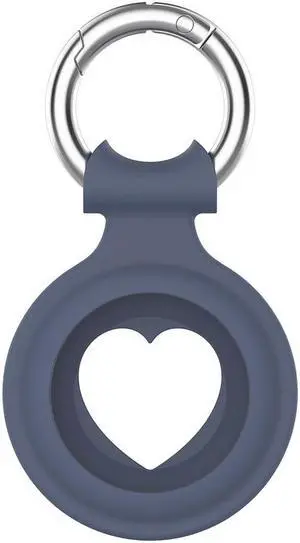 Protective Skin Cover for Ap-ple A-irtag Anti-Lost Device Keychain Hard PC Case Shockproof Key Shell for A-irTag Holder Protector(Blue Gray)