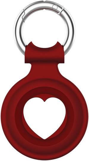 Protective Skin Cover for Ap-ple A-irtag Anti-Lost Device Keychain Hard PC Case Shockproof Key Shell for A-irTag Holder Protector(Red)