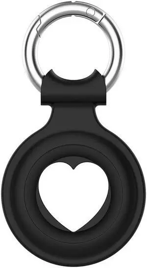 Protective Skin Cover for Ap-ple A-irtag Anti-Lost Device Keychain Hard PC Case Shockproof Key Shell for A-irTag Holder Protector(Black)