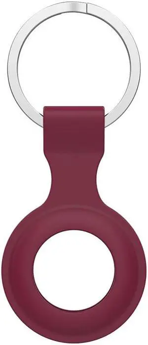 Protective Skin Cover for Ap-ple A-irtag Anti-Lost Device Keychain Hard PC Case Shockproof Key Shell for A-irTag Holder Protector(Wine Red)