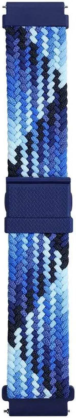 Nylon Smart Watch Strap Adjustable 20mm Watch Wrist Band Replacement Parts Sport Watch Wrist Strap for H-uawei Watch GT3 PRO/GT2(Color blue)