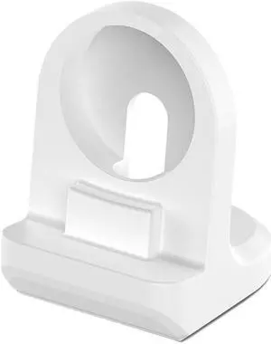 Charging Base Storage Rack Silicone Watch Charger Stand Support Lightweight Non-Slip Mat Safety for H-uawei GT GT2/Honor GS3i(White)