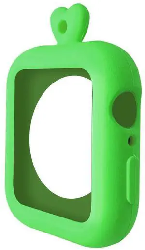 Silicone Case with Lanyard Smart Watch Exterior Protective Case for Ap-ple Watch Series 4 38/40/42/44mm Cover Shell Bumper(Green 38 40mm)