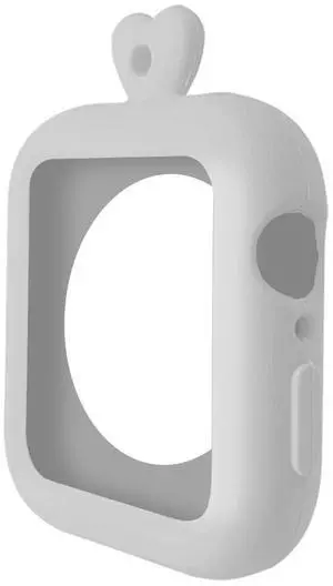 Silicone Case with Lanyard Smart Watch Exterior Protective Case for Ap-ple Watch Series 4 38/40/42/44mm Cover Shell Bumper(gray 42 44mm)