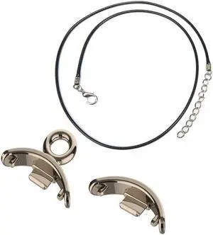 Necklace for M-i Band 8 Pendant Chain Buckle for X-iomi band8 Hanging Metal Chain Neck Bracelet Strap DIY Accessories(Gold Set 02)