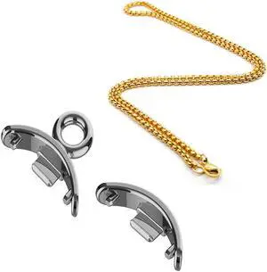 Necklace for M-i Band 8 Pendant Chain Buckle for X-iomi band8 Hanging Metal Chain Neck Bracelet Strap DIY Accessories(Silver Set 04)