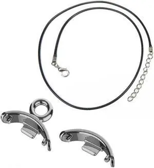 Necklace for M-i Band 8 Pendant Chain Buckle for X-iomi band8 Hanging Metal Chain Neck Bracelet Strap DIY Accessories(Silver Set 02)