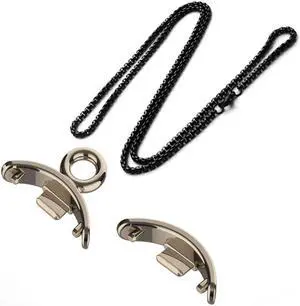 Necklace for M-i Band 8 Pendant Chain Buckle for X-iomi band8 Hanging Metal Chain Neck Bracelet Strap DIY Accessories(Gold Set 03)