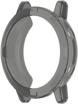 TPU Smart Watch Cover for X-iaomi H-aylou RT LS05S Sport Smartwatch Protector Case Anti-fingerprint Shell(Transparent Black)