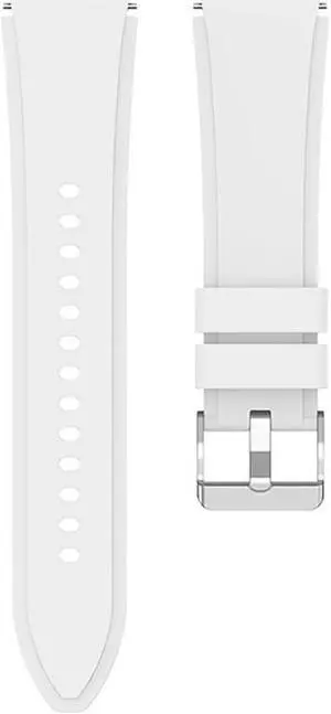 20mm Replacement Silicone Band Smart Watch Replacement Band Bracelet for S-amsung Galaxy Watch4 40mm 44mm/Watch4 Classic 42 46mm(White)