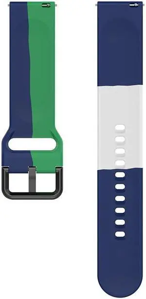 20mm Replacement Silicone Band Smart Watch Replacement Band Bracelet for S-amsung Galaxy Watch4 40mm 44mm/Watch4 Classic 42 46mm(Blue Green White)