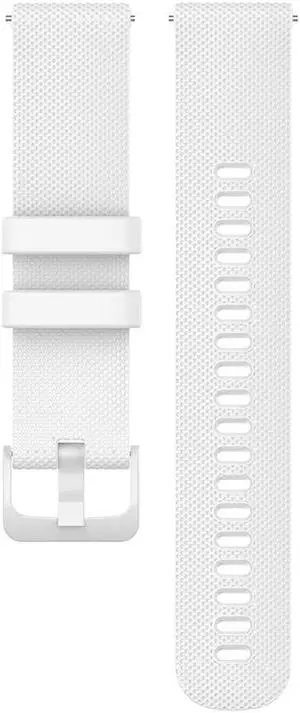 20mm Replacement Silicone Band Smart Watch Replacement Band Bracelet for S-amsung Galaxy Watch4 40mm 44mm/Watch4 Classic 42 46mm(White)