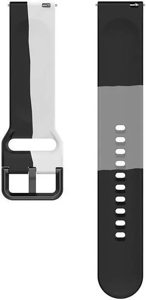 20mm Replacement Silicone Band Smart Watch Replacement Band Bracelet for S-amsung Galaxy Watch4 40mm 44mm/Watch4 Classic 42 46mm(Black White Gray)