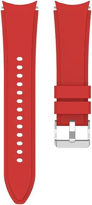 20mm Replacement Silicone Band Smart Watch Replacement Band Bracelet for S-amsung Galaxy Watch4 40mm 44mm/Watch4 Classic 42 46mm(Red)