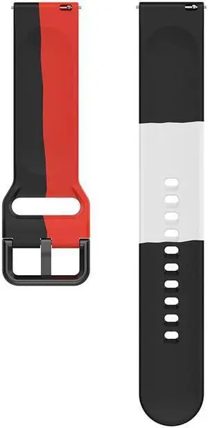 20mm Replacement Silicone Band Smart Watch Replacement Band Bracelet for S-amsung Galaxy Watch4 40mm 44mm/Watch4 Classic 42 46mm(Black Red White)
