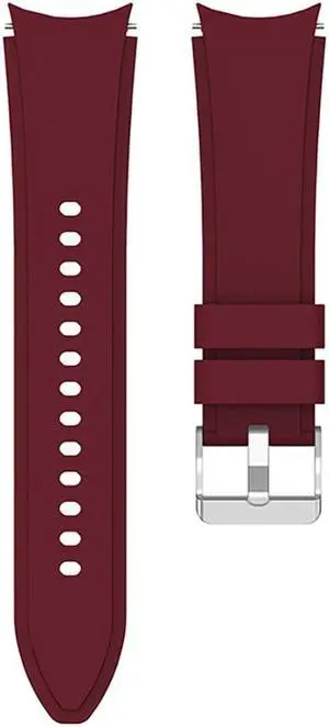20mm Replacement Silicone Band Smart Watch Replacement Band Bracelet for S-amsung Galaxy Watch4 40mm 44mm/Watch4 Classic 42 46mm(Burgundy)