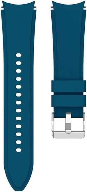 20mm Replacement Silicone Band Smart Watch Replacement Band Bracelet for S-amsung Galaxy Watch4 40mm 44mm/Watch4 Classic 42 46mm(Dark Blue)