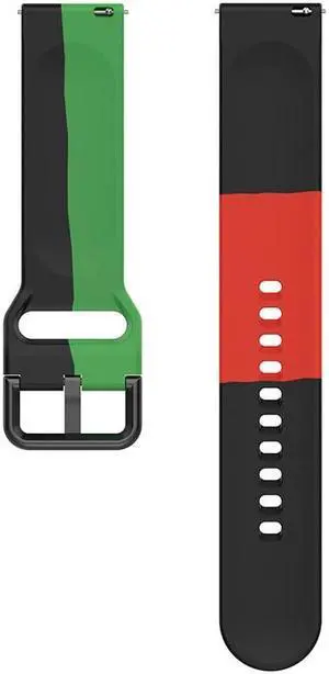 20mm Replacement Silicone Band Smart Watch Replacement Band Bracelet for S-amsung Galaxy Watch4 40mm 44mm/Watch4 Classic 42 46mm(Black Green Red)