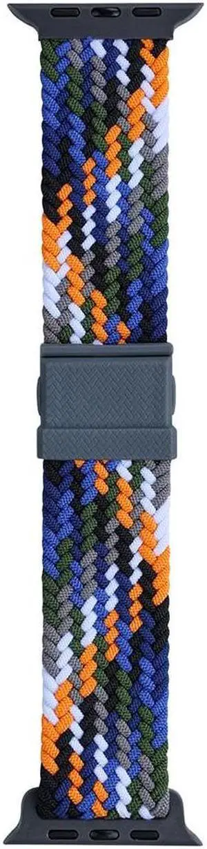 Nylon Smart Watch Strap Magnetic Buckle 22mm Watch Band Strap Adjustable Wrist Band Replacement Parts for Ap-ple Watch Series 8 7(Denim)