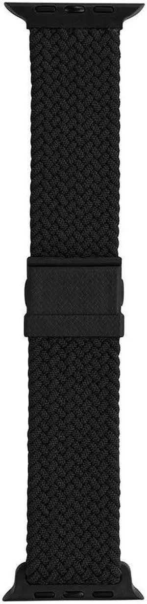 Nylon Smart Watch Strap Magnetic Buckle 22mm Watch Band Strap Adjustable Wrist Band Replacement Parts for Ap-ple Watch Series 8 7(Black)