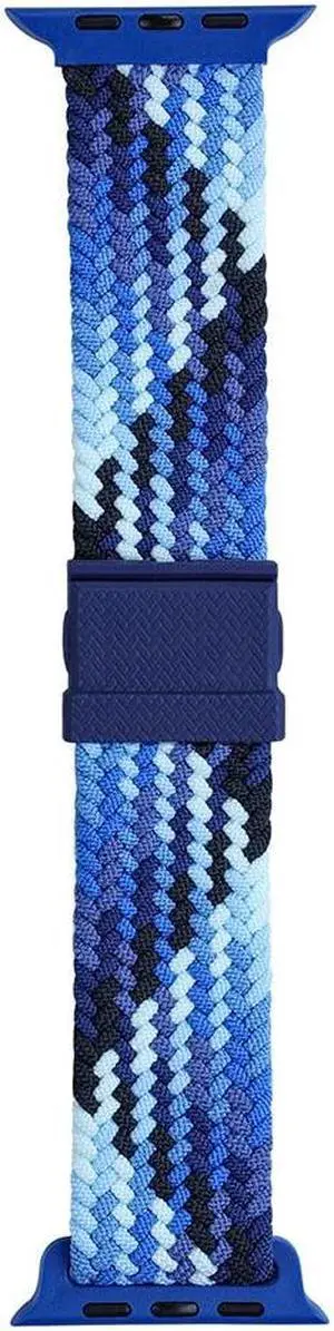 Nylon Smart Watch Strap Magnetic Buckle 22mm Watch Band Strap Adjustable Wrist Band Replacement Parts for Ap-ple Watch Series 8 7(Color blue)
