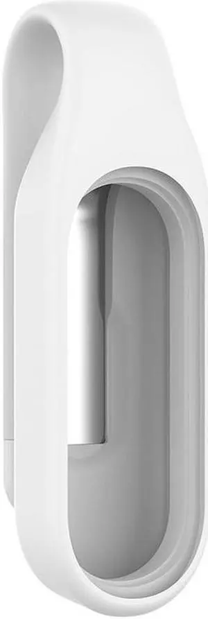 Soft TPU Clip Case with Steel Sheet Smart Watch Replacement Buckles for X-iaomi Smart Band 6 5 4 3 Accessories(White)