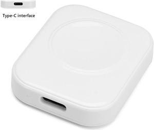 5V/1A Smartwatch Wireless Charging Replacement Magnetic Smartwatch Charger Smart Watch Accessories for Ap-ple Watch Ultra 49mm(White-TYPE C Port)
