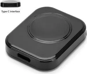 5V/1A Smartwatch Wireless Charging Replacement Magnetic Smartwatch Charger Smart Watch Accessories for Ap-ple Watch Ultra 49mm(Black TYPE-C Port)